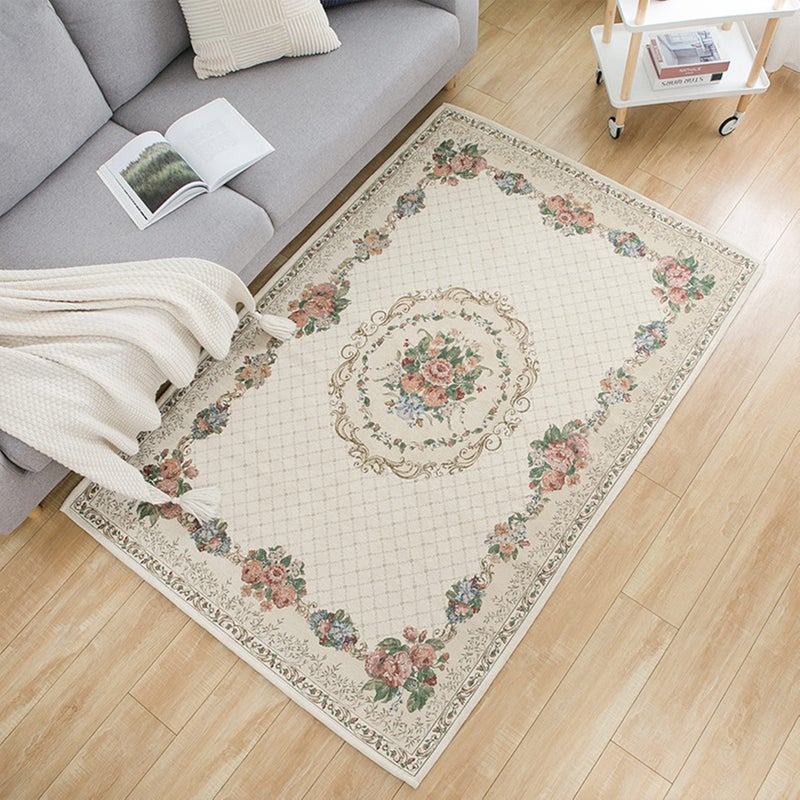 UKELER Vintage Traditional & Modern Rugs Home Decor Collection Floral Design Large Carpet (47.2''x71'', Rural Flower) - Image 1